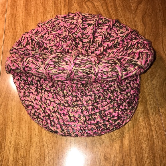 Crush Pink Knit Newsboy Cap - Picture 10 of 10